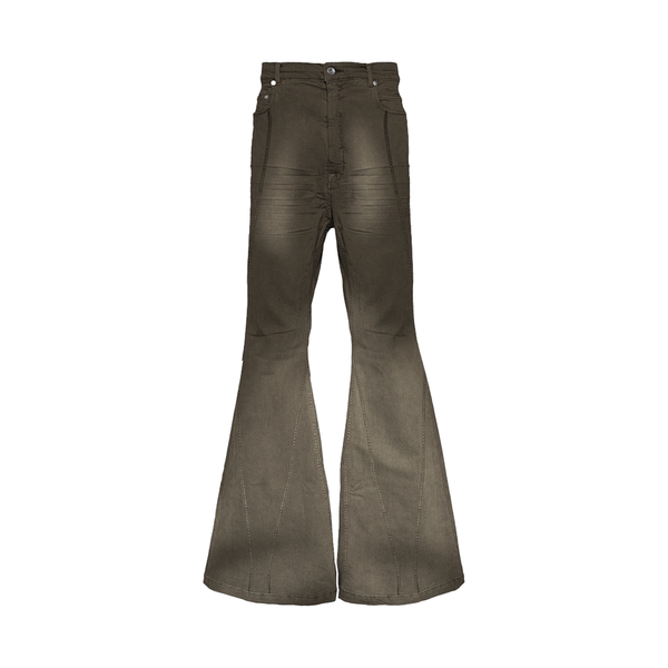 Brown Stoned Two Toned Panel Jeans