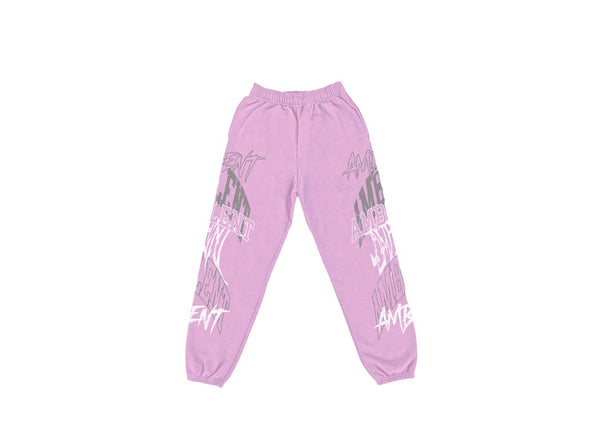 Font Logo Sweatpants Pink