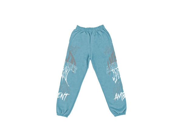 Font Logo Sweatpants Blue